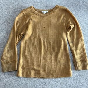Siskin wool mustard yellow long sleeve shirt 3-4 year old